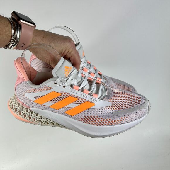 adidas 4DFWD Pulse GX2984 Sneakers Women's 9 White Flash Orange Running Shoes - Picture 10 of 12